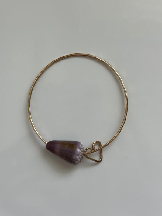 7.75 Purple Heart Bangle