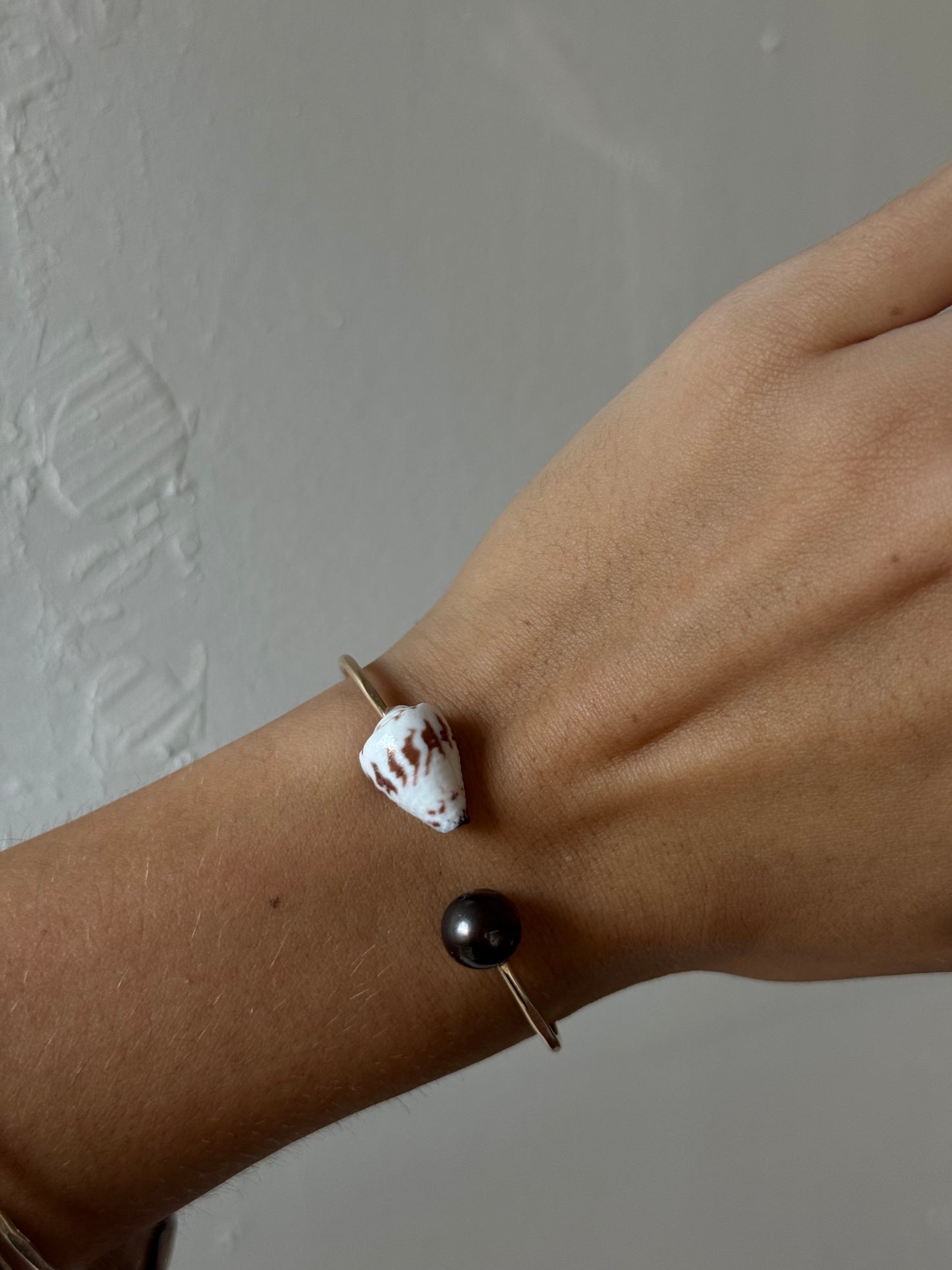Shell & Pearl Cuff