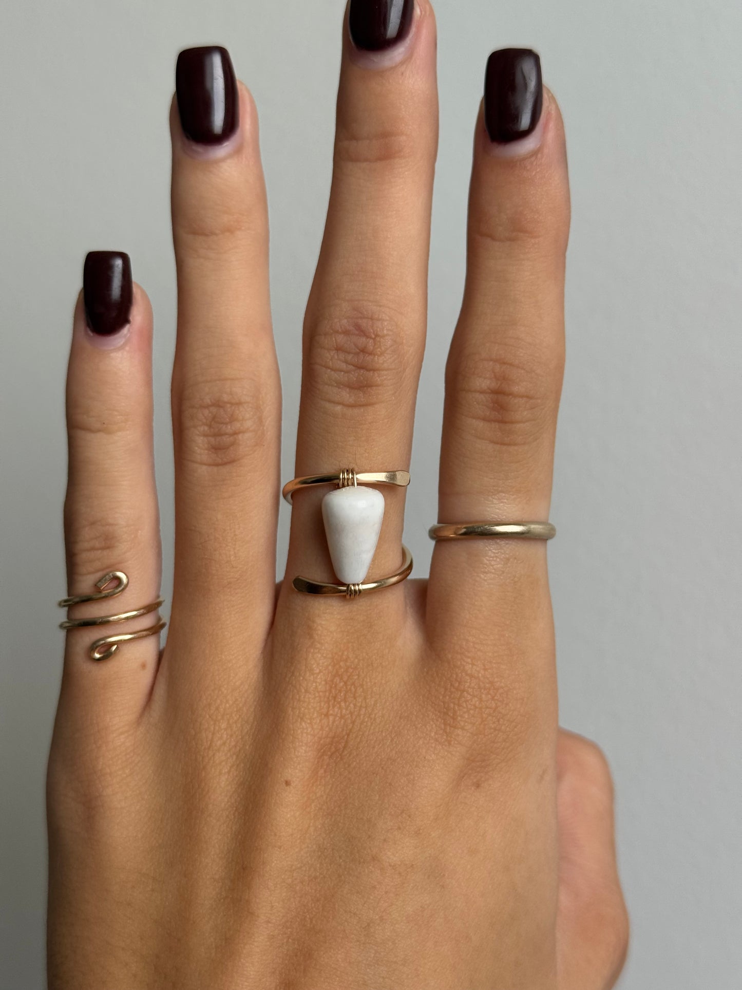 8 White Wrap Ring