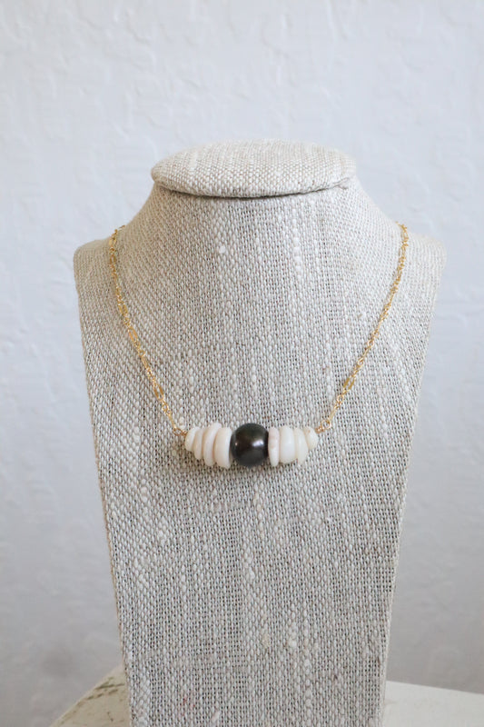 Puka & Pearl Necklace